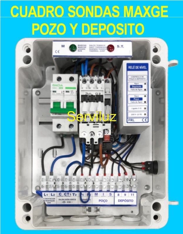 Cuadro de sondas 1 Bomba sumergible Pozo Deposito 0.33 0.50 HP Monofasico MAXE Cuadro de sondas 1 Bomba sumergible Pozo Deposito 0.33 0.50 HP Monofasico MAXE